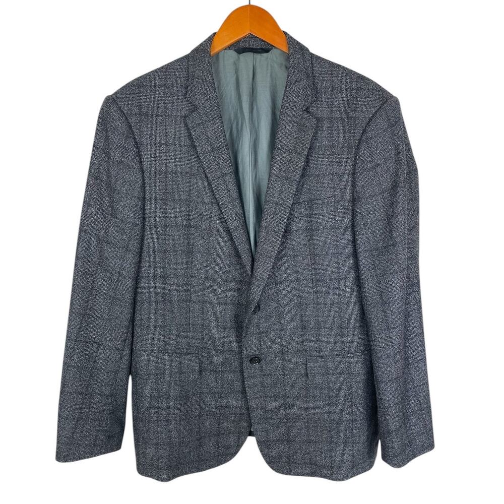Banana Republic REDA 1865 Wool Plaid Sport Coat Blazer Men's Size 46R Slim fit